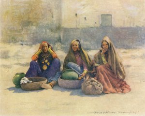 アジュメールの市場女性、1905 作： Mortimer Ludington Menpes