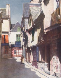 中世の家屋、ヴィトール（カラーリトグラフ） 作： Mortimer Ludington Menpes
