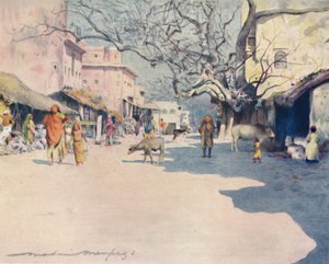 正午、ジェイポア、1905年 作： Mortimer Ludington Menpes