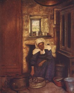 中食の準備（カラーリトグラフ） 作： Mortimer Ludington Menpes