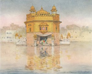 黄金寺院、アムリトサル、1905 作： Mortimer Ludington Menpes