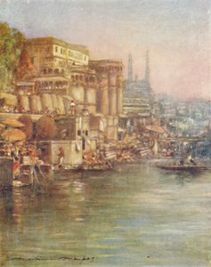 リバーフロント、ベナレス、1905 作： Mortimer Ludington Menpes