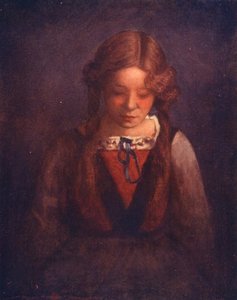 世界の子供たちバイエルン、瞑想（カラーリトグラフ） 作： Mortimer Ludington Menpes
