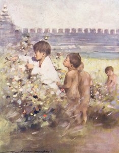 世界の子供たちビルマ人、発見（カラーリトグラフ） 作： Mortimer Ludington Menpes