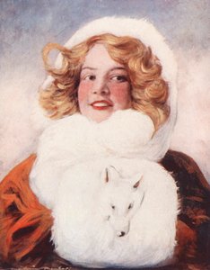 世界の子供たちカナディアン、トリキシ（カラーリトグラフ） 作： Mortimer Ludington Menpes
