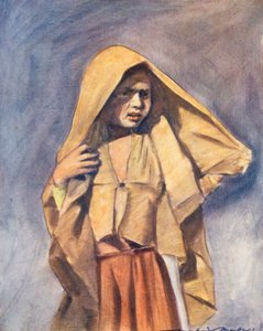 世界の子供たちインディアン、太陽の下で（カラーリトグラフ） 作： Mortimer Ludington Menpes
