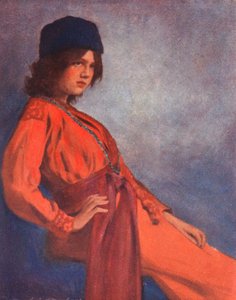 世界の子供たちロシア、ウナ（カラーリトグラフ） 作： Mortimer Ludington Menpes