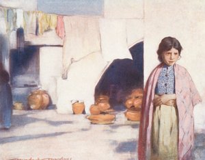 世界の子供たちスペイン語、光と影（カラーリトグラフ）