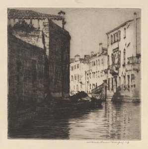 バック運河、ヴェネツィア (宮殿) 作： Mortimer Menpes