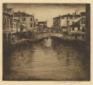 側運河、ベニス 作： Mortimer Menpes