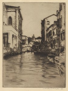 ルチアーノ橋、大運河 作： Mortimer Menpes
