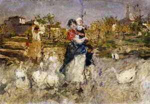 ガチョウの母子 作： Mose Bianchi