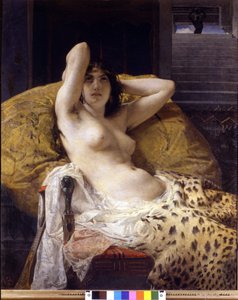 クレオパトラ（～69年～～30年）。モゼ・ビアンキによる絵画。19世紀、ミラノの市民による芸術作品の収集。 作： Mose Bianchi
