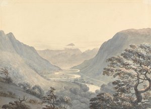 美しい谷とモウダック川、メリオネスシャー 作： Moses Griffith