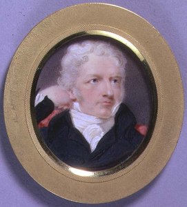 ヘンリー・フューセリのポートレート・ミニチュア（1808年頃）（アイボリーに水彩画