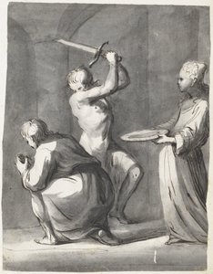 洗礼者ヨハネの斬首 作： Moses Ter Borch