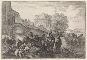 旅人のいる風景 アルカディアの風景（シリーズタイトル） 作： Moyses van Wtenbrouck