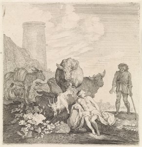 入浴時に驚く女性 作： Moyses van Wtenbrouck