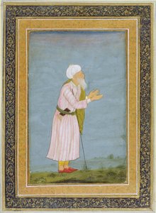 スモールクライヴアルバムからのイスラム教徒の宗教図（紙に不透明なトイレ） 作： Mughal School