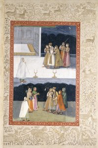 疲れた青春、1720年頃 作： Mughal School
