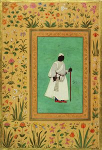 Ahmadnagerのマリクアンバー（1548-1626）、1605-27年頃 作： Mughal School