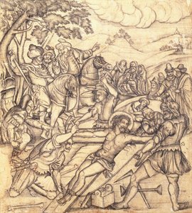 はりつけ、1650年頃 作： Mughal School