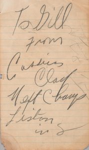 カシアス・クレイのサイン、1963年。 作： Muhammad Ali