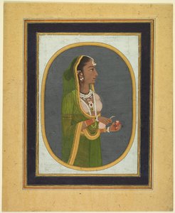 ワインを注ぐ宮廷婦人c。 1760年、国境c。 1830年代。