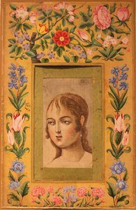 若い美しさの絵、1740年代から50年代 作： Muhammad Sadiq