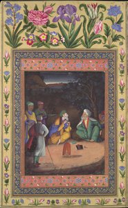 A Nighttime Gathering、Davis Album の Folio、1664 ～ 65 年の日付。 作： Muhammad Zaman