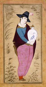 ヨーロッパの若者の肖像、1673 作： Muin Musavvir