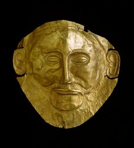 ミケニアンゴールドのフューネラルマスク（Mycenes