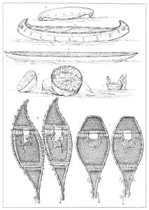スーカヌーとチペワスノーシュー、1841年。 作： Myers and Co
