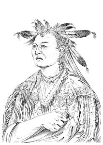 ブラッディハンド、1841年、リカリー族の首長の1人。