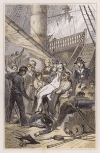 トラファルガーでのネルソンの死（彩色済み彫刻 作： Myles Birket (after) Foster