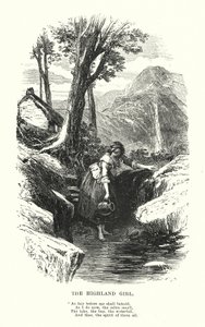 ウィリアム・ワーズワースハイランド・ガール」（彫刻 作： Myles Birket (after) Foster