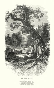 ウィリアム・ワーズワースわれわれは7人だ」（エングレービング 作： Myles Birket (after) Foster