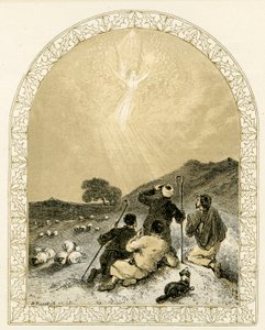 天使が羊飼いたちに現れる - 聖書 作： Myles Birket Foster