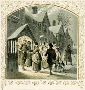 Carol for a wassail bowl」-イラスト：Birket Foster 作： Myles Birket Foster