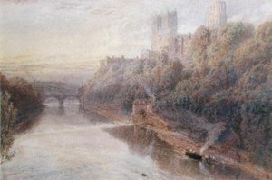 ダラム城（水彩・紙） 作： Myles Birket Foster
