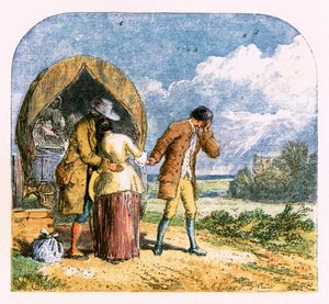 「人けのない村」のイラスト 作： Myles Birket Foster