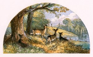 「人けのない村」のイラスト 作： Myles Birket Foster