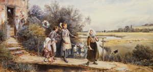 メーデーの花輪、 作： Myles Birket Foster
