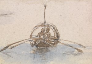 ゴンドラに関する 3 つの研究グループの 1 つ 作： Myles Birket Foster