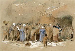 炭の分布（水彩、ボディカラー、紙） 作： Myles Birket Foster