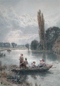 フェリー」（水彩・ボディカラー・紙 作： Myles Birket Foster