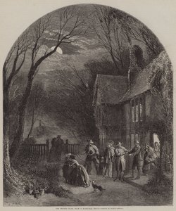 クリスマスパーティーからの帰宅 作： Myles Birket Foster