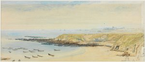タリンマスfrom Cullercoats（bodycolour） 作： Myles Birket Foster