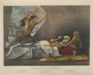 1867年のミネハハの死 作： Nathaniel Currier