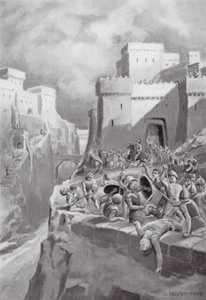 メガラの反乱、紀元前447年（リトグラフ） 作： N. Prescott Davies